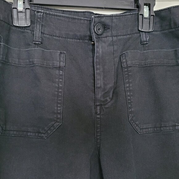 Black loose-fitting cotton Sanctuary Pants size 26 waist. - Picture 2 of 5
